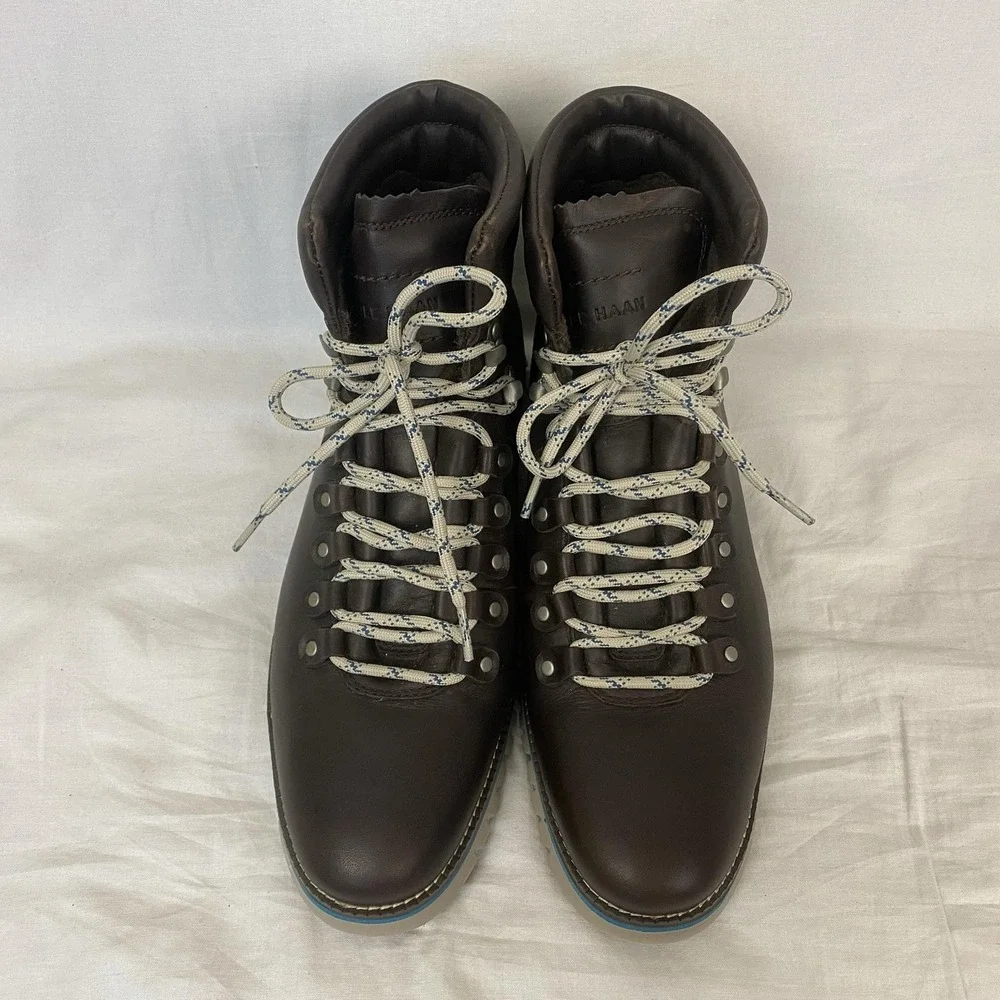 Cole Haan Zerogrand Waterproof Hiking Boots Mens 9.5 Brown Leather C33960